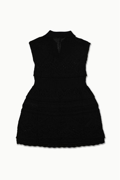Dilvin 90150 rochie ajurata cu decolteu polo