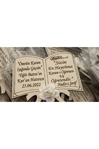guluslazerkesim 25 Adet Ahşap Rahle Kuran Hatırası Hafızlık Hatırası Ahşap Ma...
