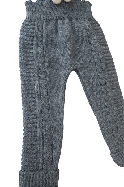 gogo bici Winter Winter Teddy Bear Hanger Buttoned Baby Kids Knitwear Tights Salopet