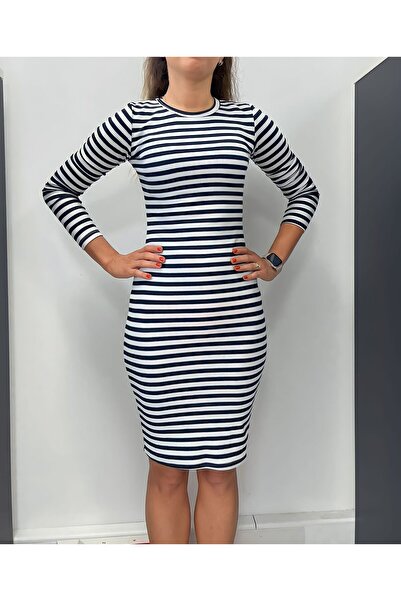 Chamakh Ριγέ πλεκτό φόρεμα