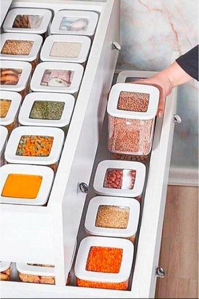 VİP AHMET Vip Ahmet - 1000 ml Medium Size Vacuum Storage Container, Set of 12