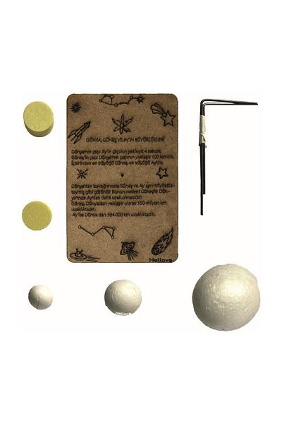 AVMmarketim Small Size Sun Earth Moon Model Experiment Set Educational Set