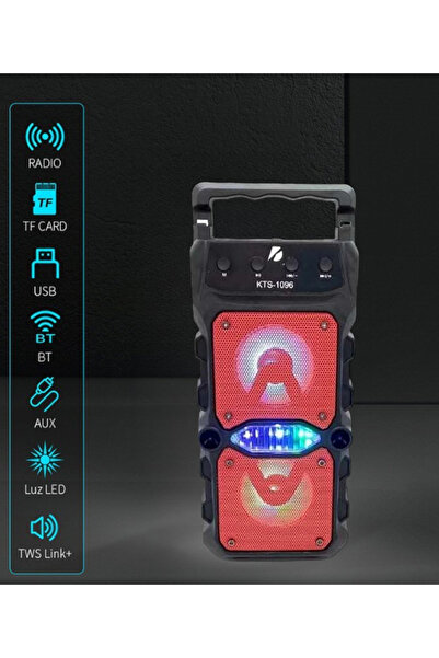 nevaport Bluetooth Hoparlör Parti Hoparlörü Kablosuz Speaker Ledli Ses Bombası Radyo Usb Sd Kart Girişli