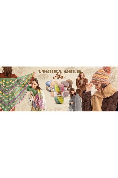 Alize Angora Gold Hand Knitting Thread 100 gr 5 Pieces Color 01 Dark Cream