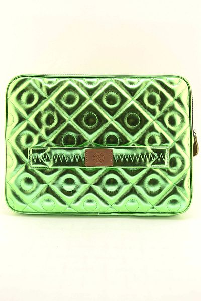 HNB Husă matlasată pentru laptop de 14 inchi Barbie Green Macbook Air Pro