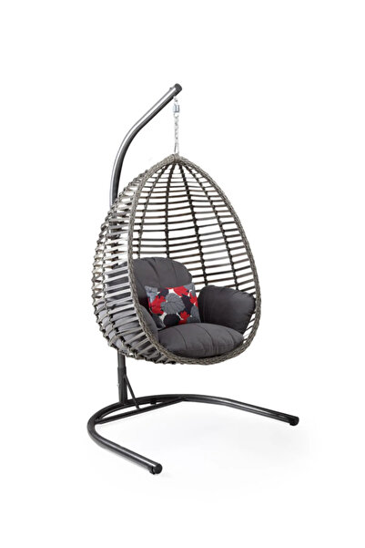 Çavdar Group Fındık Rattan Tek Kişilik Salıncak Bahçe Balkon Teras Salıncağı