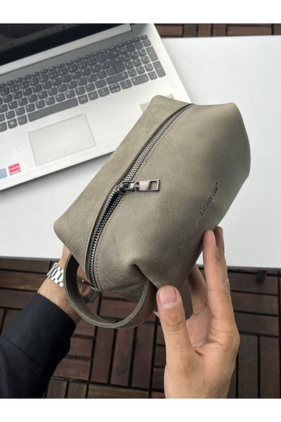 DERKON BUSY CRAZY GREEN GENUINE LEATHER HANDBAG