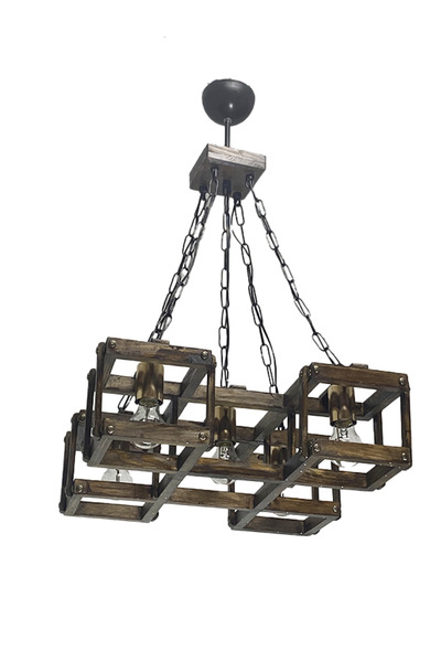 MASİFİDEA Masifidea Ahşap Sarkıt Avize 5'lİ