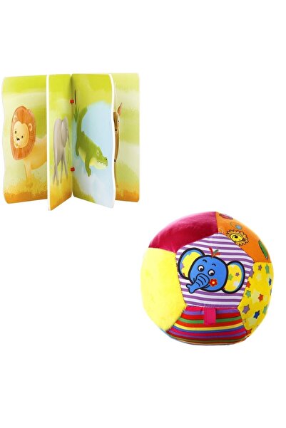Classic World Ahşap Hayvan Ailesi Kitabım & Biba Çıngıraklı Topum 2'li Set