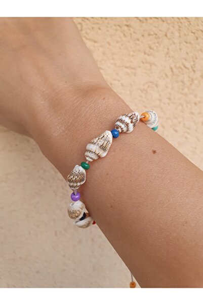 özde dekor Minik Deniz Kabuklu, Boncuklu, Ayarlanabilir Bileklik