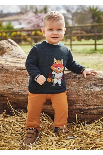 MAYORAL Baby Boy Green Trousers Lined