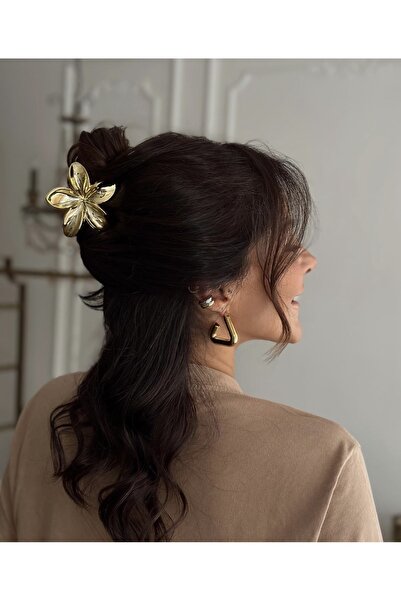 SU PERİSİ TAKI BİJUTERİ مشبك لوتس ذهبي كبير الحجم من تايم