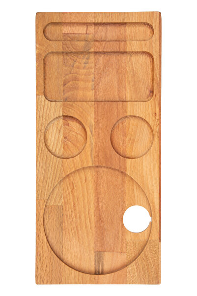 Genel Markalar 1 Adet Ahşap Otel Ikram Tepsisi, Otel Tipi Sunum Tepsisi, Kett...