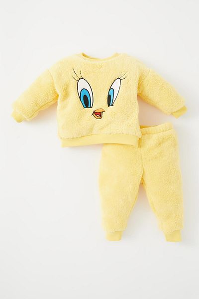 DeFacto Baby Girl Looney Tunes Plush Top Bottom Set of 2
