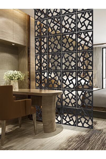 standarts Makta ® Lazer Kesim Sarkıt Paravan, Ahşap Seperatör, Oda Bölücü 4'lü Panel Levha Seti