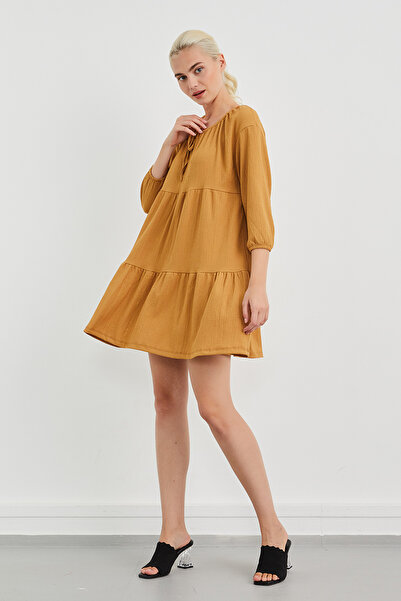 PAULMARK Tie Collar Dress