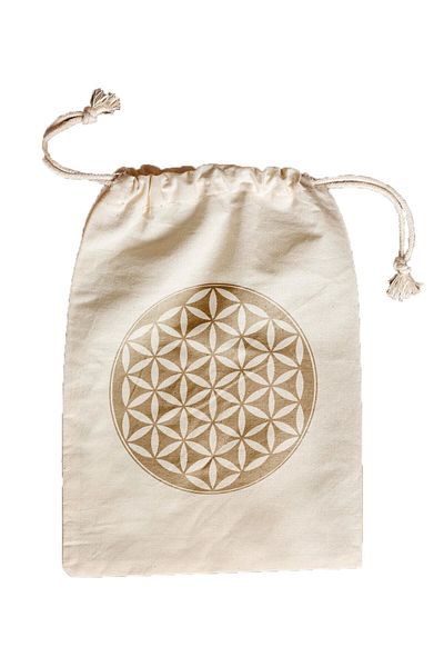 BOAG Tarot Purification Pouch - Flower of Life Pantone Copper Cloth Pouch - Double Sided - Screen Printing - 15,5x20cm