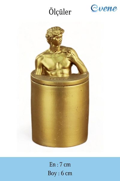 Evene Gold Colored Sugar Bowl with Lid - Dragelic Model 10