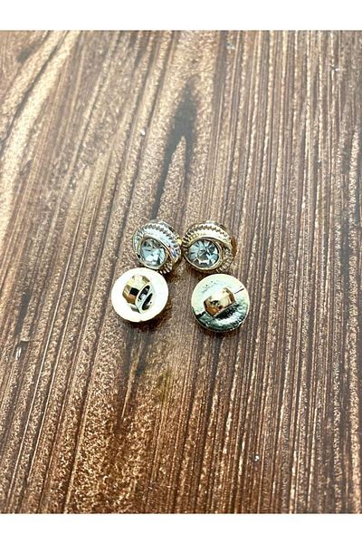 canan dizayn 11.5 MM GOLD STONE BUTTON (15 PIECES)