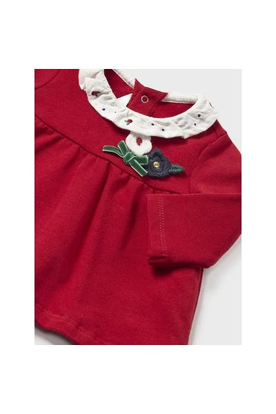 MAYORAL Baby Girl Plaid Set Red