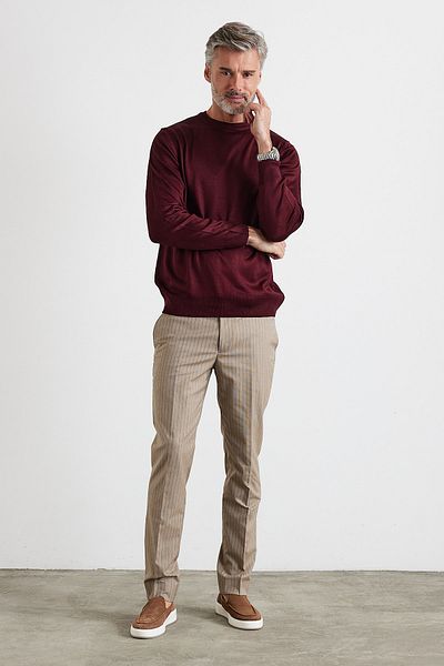 Livio Ferri Men's Standard Fit Normal Cut Crew Neck Knitwear Sweater