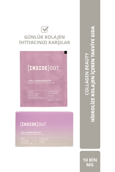 (INSIDE) OUT Collagen Beauty Hidrolize Kolajen, Hidrolize Elastin, Multivitamin-multimineral Takviye Edici Gıda