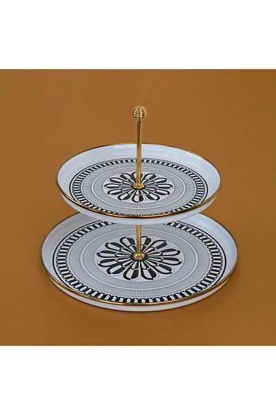 Glore Destina Black Floral Enamel Layered Cookie Holder