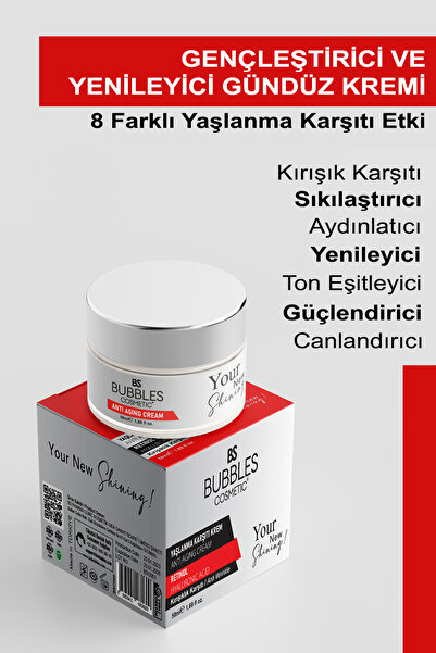 bs bubbles cosmetic Onarıcı Gençleştiren Yaşlanma Karşıtı Ve Krem Anti Agıng 50 ml