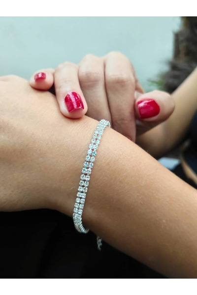 TÜKKAN ACCESSORİES SU YOLU BİLEKLİK ZİRKON TAŞ İKİ SIRA BİLEKLİK-BİLEKLİK59