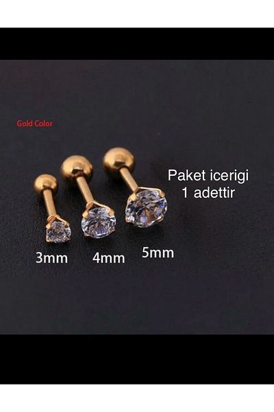 Arescollection 316L الجراحية الزركون سوليتير الزنمة الحلزون محارة الغضروف الفص ثقب متوافق