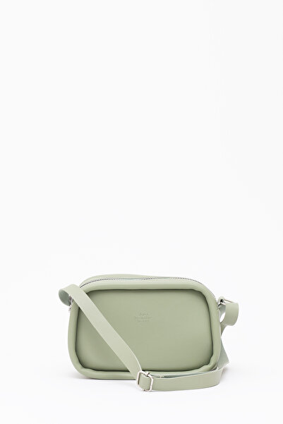 SHAKA Mint Green Shk62 Single Compartment Faux Leather Crossbody Shoulder Bag L:15 W:21 W:7 cm