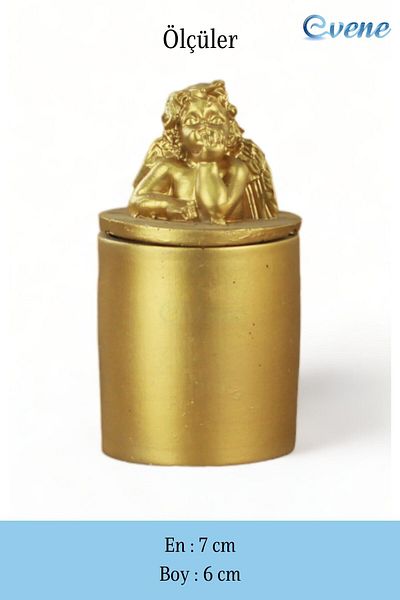Evene Gold Color Sugar Bowl with Lid Model 20