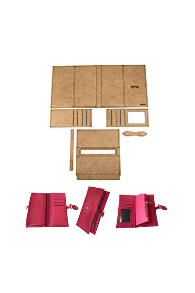 AiryFooT Kendin Yap Cüzdan Kalıbı, Deri Hobi 6 Parça Kalıp, İb022