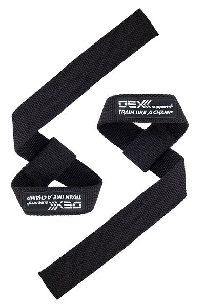 Dex Supports Lasting Energy Lifting Straps 2 Pack Black Color
