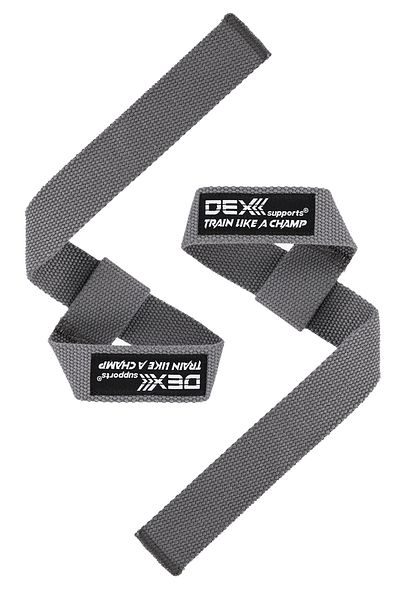 Dex Supports Lasting Energy Lifting Straps 2 Pack Gray