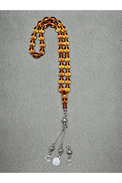 DURAN TAKI TASARIM Hakiki Kehribar Tesbih ( Sertifikalıdır ) Gümüş Püsküllü