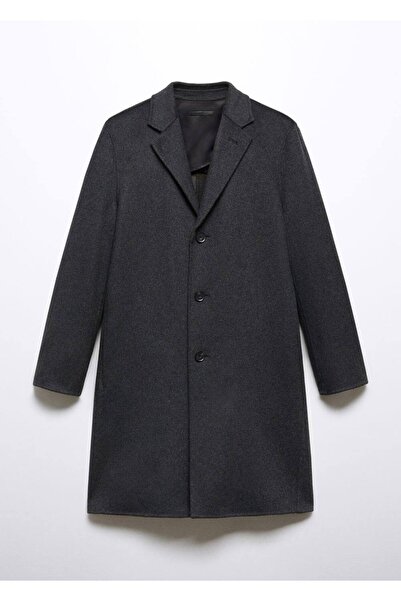 MANGO Man El yapımı geri dönüştürülmüş yünlü palto