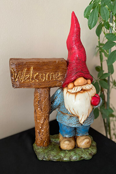 Tasarloxi Welcome Tutan Cüce Bahçe Dekoru