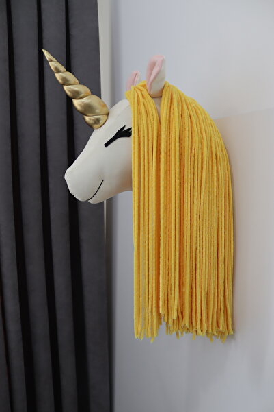 Baby Unicorn Bebek Ve Çocuk Odası Büst Duvar Dekoru Dekorasyonu Dekoratif Oda...