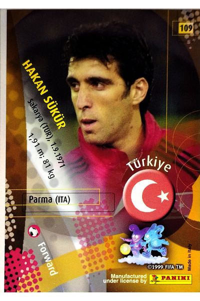 Panini HAKAN ŞOKÜR 2002 japan World cup PANINI
