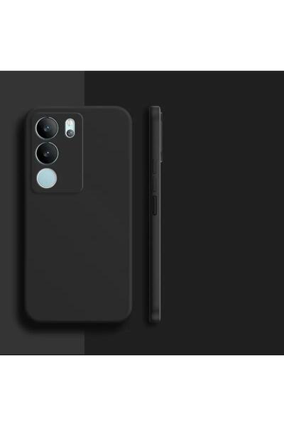 Rivor Vivo V29 5G Uyumlu Kılıf Kamera Korumalı Siyah Renkli Yumuşak Esnek Sil...