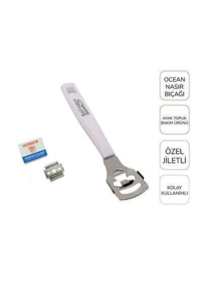 MardinSepet مكشطة كعب القدم الاحترافية من سولينجن + 10 شفرات حلاقة