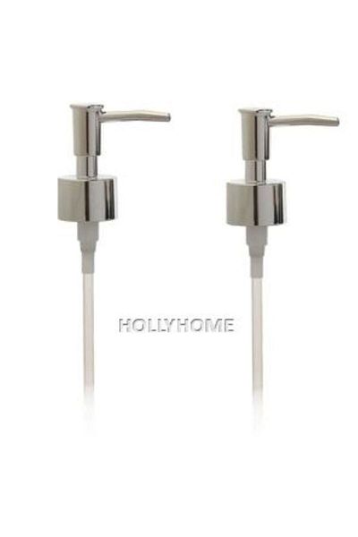 HOLLYHOME 2-компонентна сребърна бутилка за течен сапун, резервна помпа, фонтан, стандартен размер Hh