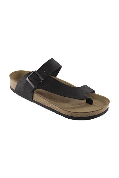 ART'iz Ksantos Genuine Leather Black Flip Flops
