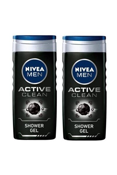 NIVEA Men Active Clean 2'li Vücut Yüz Ve Saç Duş Jeli 250 ml.