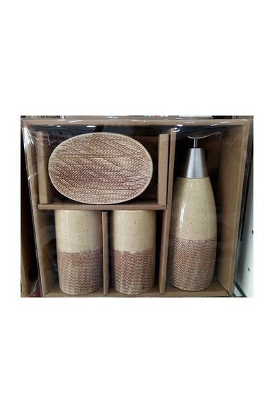 Ün-Ev Ceramic Luxury Bathroom Set of 4