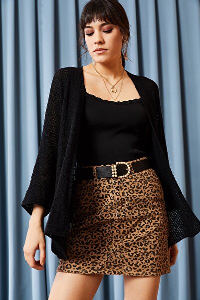 Olalook Women's Black Bat Spring Cardigan HRK-19000057