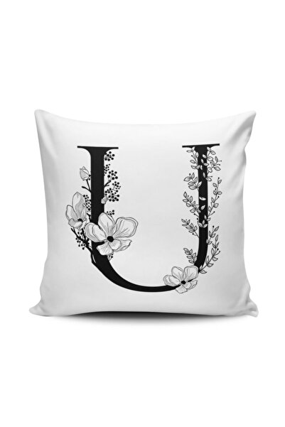 Alkan Homes غطاء وسادة مطبوع رقميًا بحرف U