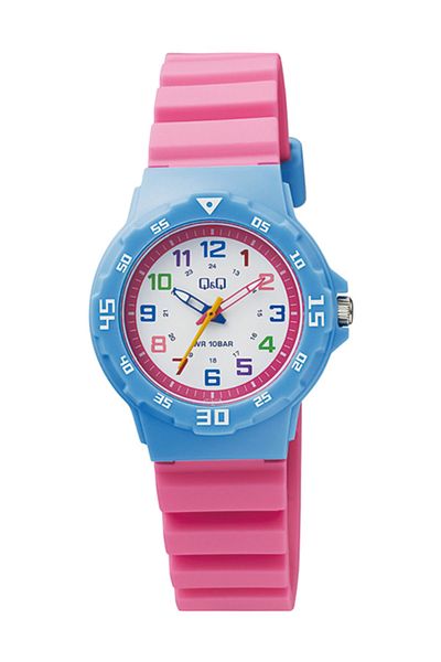 Q&Q Girl-Boy's Wristwatch 100 Meters Waterproof 6 Colors Blue