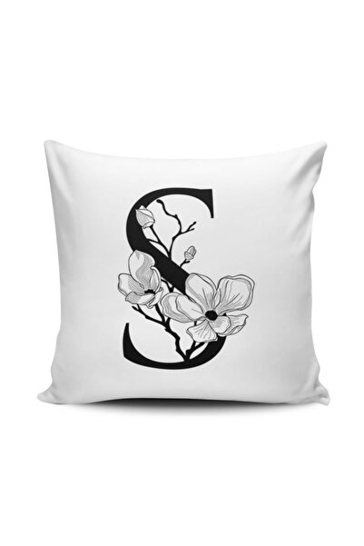 Alkan Homes غطاء وسادة مطبوع رقميًا بحرف S